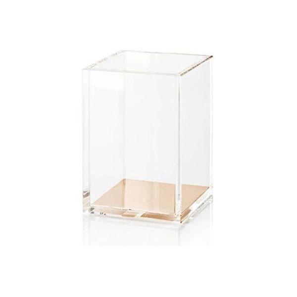 

nordic acrylic transparent gold pencil desk office desk stationery set tube makeup pen holder