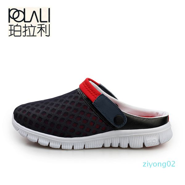 

polali men summer shoes sandals 2018 beach flip flops mens slippers light breathable outdoor boat casual shoes big size 36-46 z02, Black