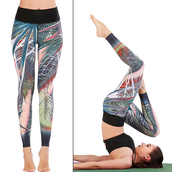 

2020 new super elastic yoga pants for women high waist fitness tights gym leggings sport printed tummy control for running joggi, White;red
