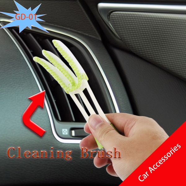 

new double slider car air-conditioner outlet window cleaning multi-purpose brush eco-friendly car accessories