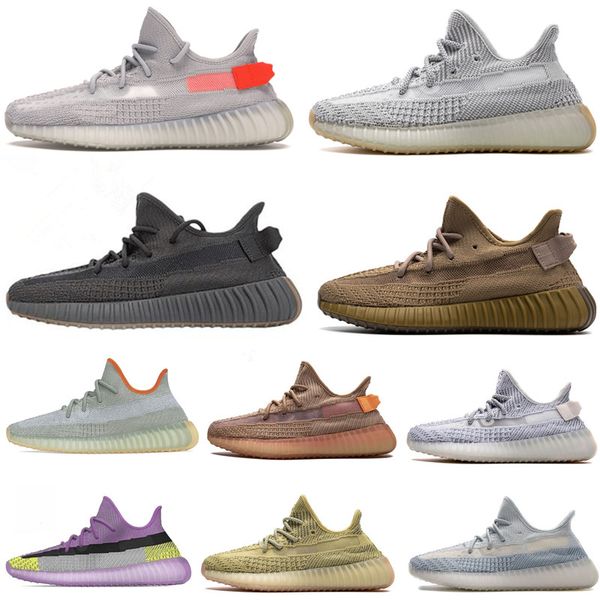 

new kanye west desert sage static reflective earth cinder yeshaya tail light men running shoes v2 zebra women bred designer sport sneakers