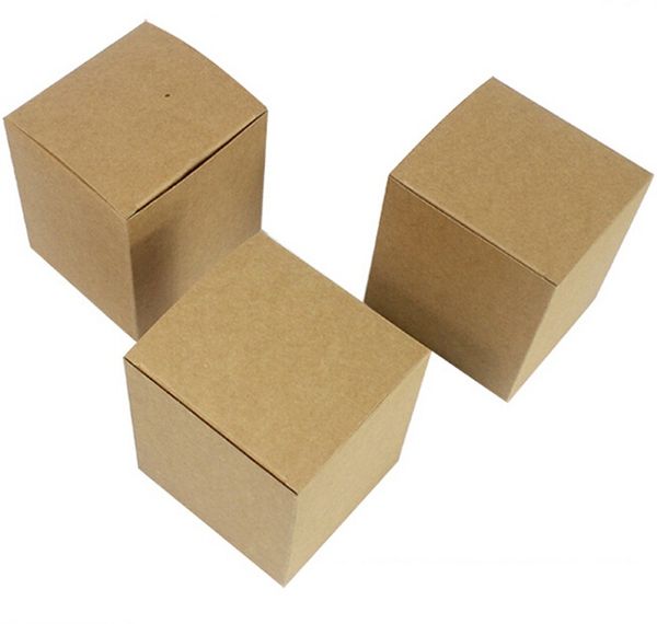 

50pcs 13 sizes kraft paper cardboard box for jewelry gift candy packaging carton box gift soap package packing paper white
