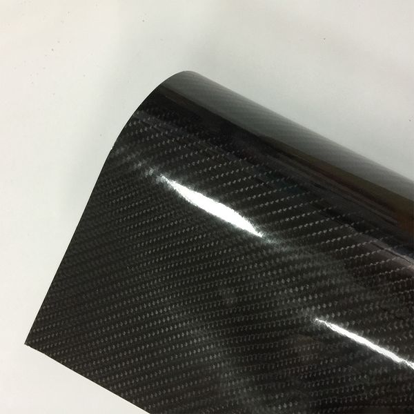 

exterior high glossy scratch resistant adhesive dustproof car wrap sticker thin non toxic 6d refraction cover carbon fiber