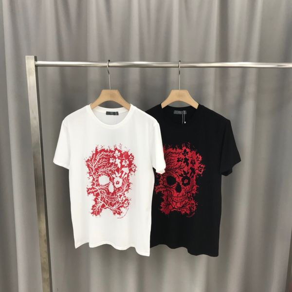 

2020ss spring and summer new high grade cotton printing short sleeve round neck panel t-shirt size: -l-xl-xxl-xxxl color: black white 0r16x, White;black