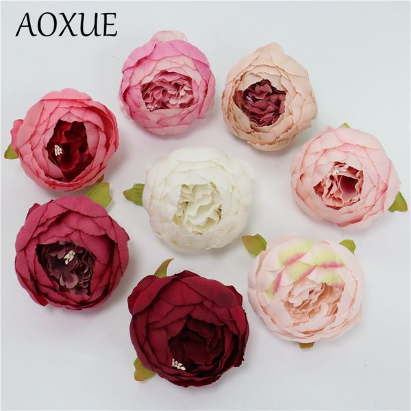 

3 pcs 10cm peony flower silk flower artificial fake decoration home diy wreath christmas decoration new year