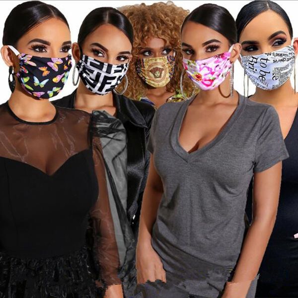 

branded masks nonwoven fabric designer face mask luxury letter sunproof dustproof cycling sports mouth breathable masks washable more style