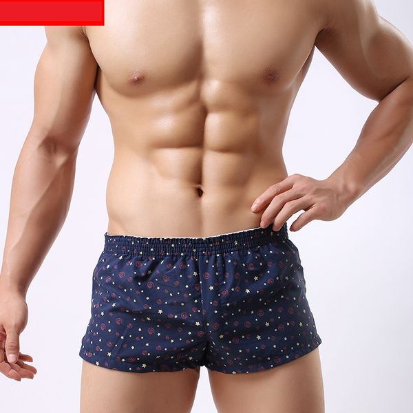 

men cotton underwear boxer briefs printed underpants underwear underpanties hombre thongs mix color plus size, Black;white