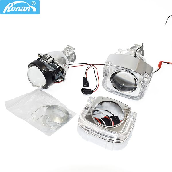 

ronan 2.5 inch 110mm bixenon projector lens with u led angel eyes mask kit for car mototcycle headlight retrofit modiy