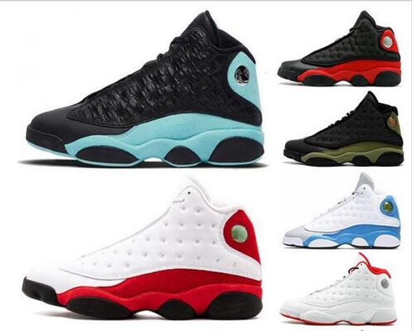 

2019 new isand green 13 basketball shoes chicago olive hyper royal hologram barons chicago playoff 13s mens sports sneaker 7-13