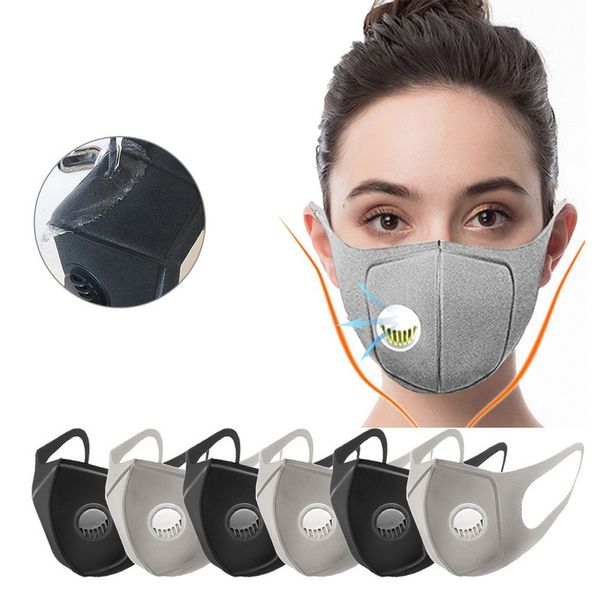 

6pcs filter pm2.5 air pollution mouth face mask winter anti dust carbon insert washed reusable masks men women