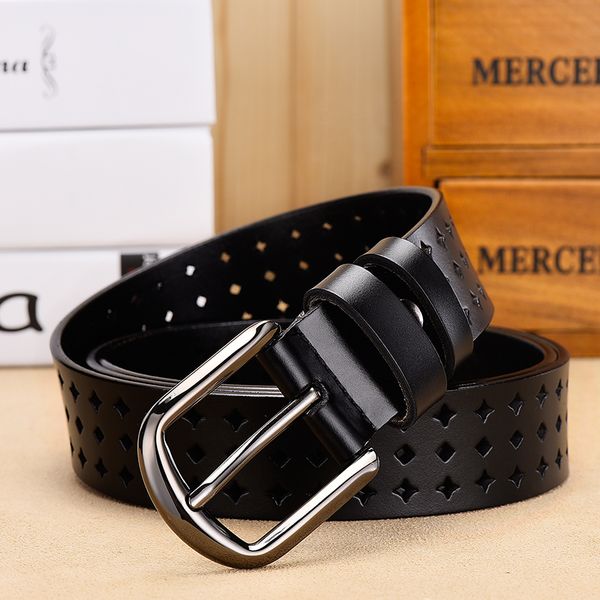

dwts] women belts cow genuine leather good quality alloy belts for women pin buckle fashion luxury female belt dropshipping, Black;brown