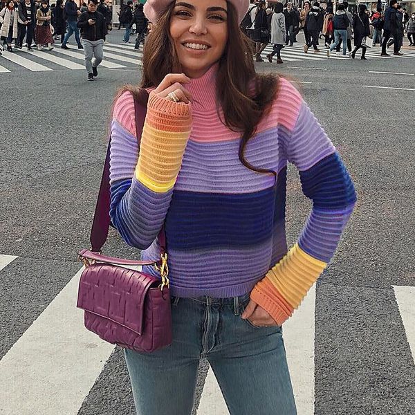 

sweater women vest knot o-neck oversized sweater camisole stripe knitted patchwork abrigos mujer invierno 2019, White;black