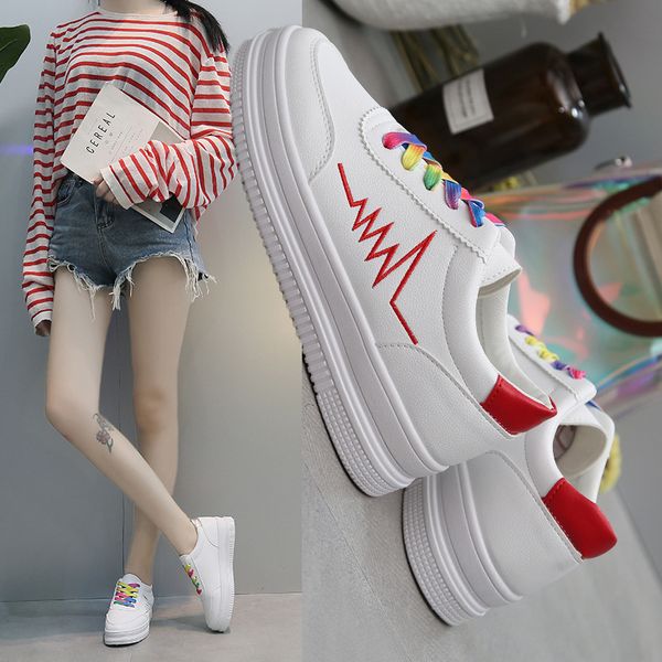 

summer 2019 new leisure sports sneakers street s korean version of small white shoes for female students with flat soles, Black