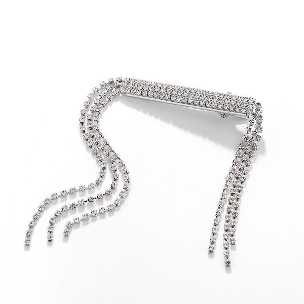 

sparkling fringed clip brooch is a simple, two-purpose, cool air accessory, Gray