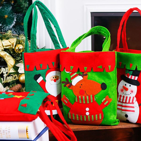 

1pcs santa claus snowman christmas gift candy bags storage supplies elk packet xmas new year decor home party decoration 62639