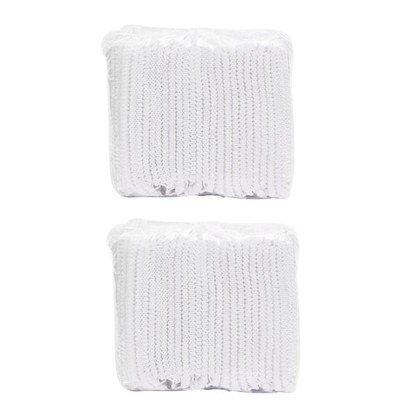 

100 pcs/bag disposable non-woven cap thick non-woven dust-proof strip hat cap hood beauty salon protection 2 bag