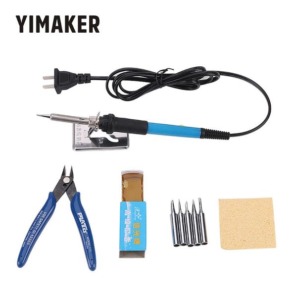 

yimaker 60w soldering iron temperature adjustable electric welding solder iron 4pcs set heat pencil repair tool