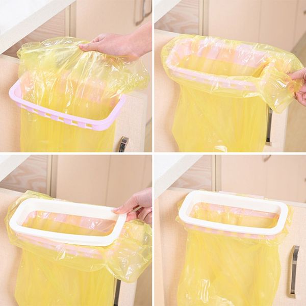 

New Idea Easy Use In Kitchen Garbage Bag Kitchen Cabinet Trash Bin Bracket Kitchen Tools FY7011