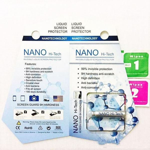 1ML Nano Sıvı Teknolojisi Ekran Koruyucu temperli cam iPhone Samsung 3D Kavisli Kenar Karşıtı Çizilmeye Temperli Filmi