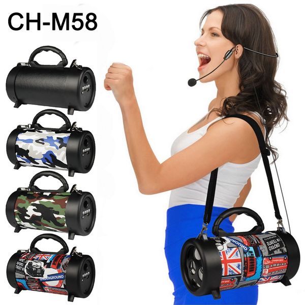 

new ch-m58 hifi wireless bluetooth speaker portable column mini subwoofer loudspeaker support fm radio mp3 with micphone sound bar boom box