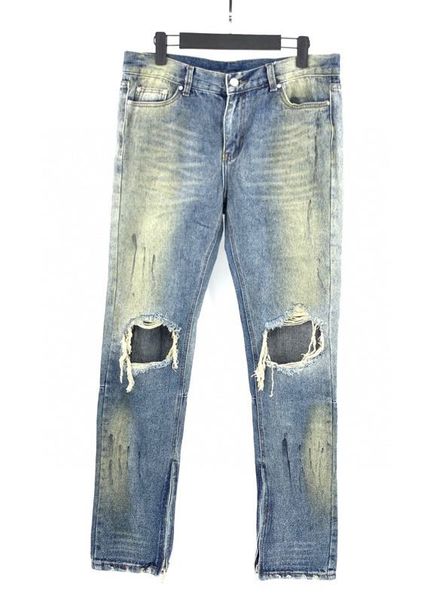 

w6319 fashion men's jeans 2020 runway famous european design party style men's clothing, Blue