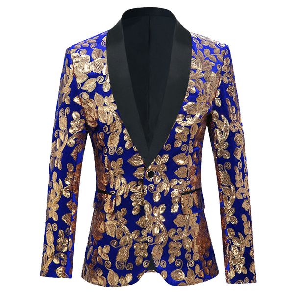 

yushu men sequin glitter blazer stylish shawl lapel velvet suit jacket men party wedding banquet singers costumes masculino, White;black