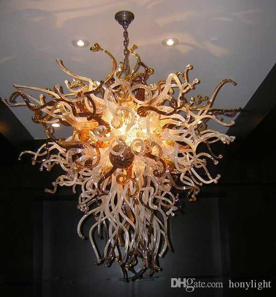 

modern antique style pendant chandelier led light source indoor new house decor style hand blown glass high ceiling chandelier