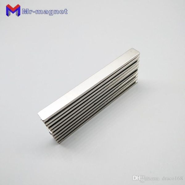 magnete imanes 4 pezzi 100x10x3 100 * 10 * 3 mm Super forte magnete permanente in terre rare Potente blocco Magneti da frigorifero al neodimio Promozione NdFeB