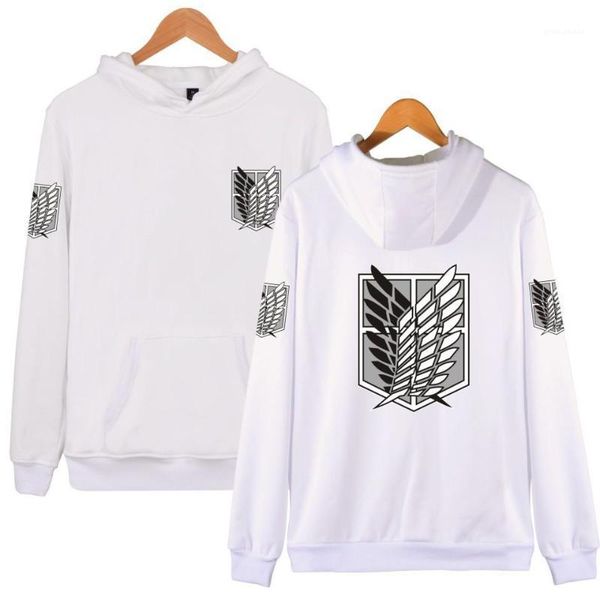 

clothing pullovers fashion hooded designer sweatshirts attack on titan hoodie men women, Black