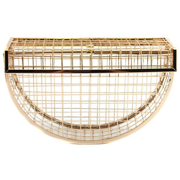 

abdb-women's personality features semicircular geometric evening bag shoulder horizontal bag clutch cage