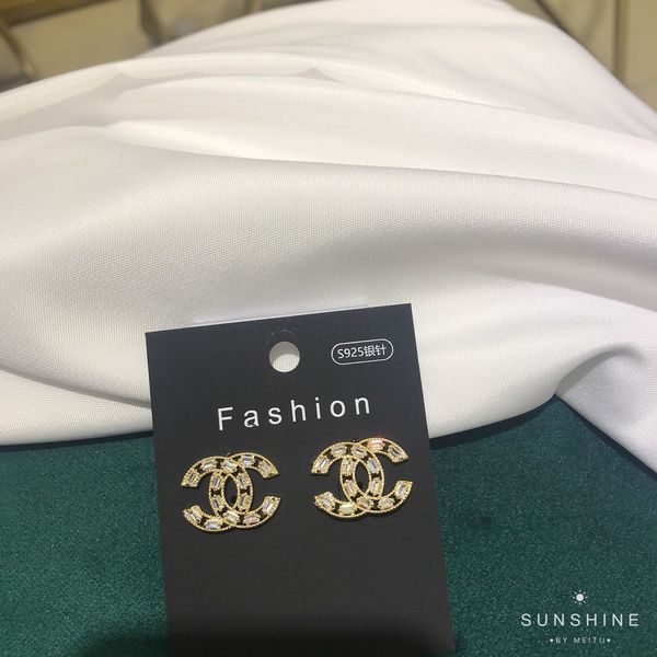 

earrings luxury jewelry fashion women mens earrings hip hop diamond stud earings iced out bling rock punk round wedding gift, Silver