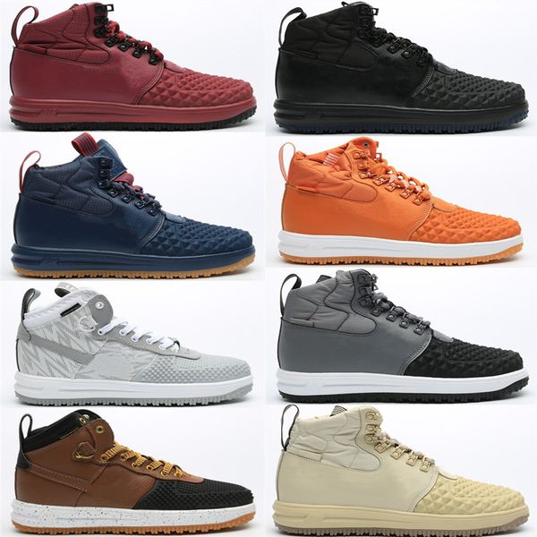 

lf1 lunar duckboot running shoes medium olive navy blue yellow gum men's sports high shoes acronym casual shoes training sneakers size 40-47