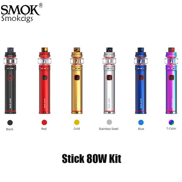 

Смок Стик 80W Комплект 2800mAh Встроенный аккумулятор с 6ml TF Tank 2ML TFV-Mini Tank TF Tank палочке Mesh Coil 0.15ohm Оригинал