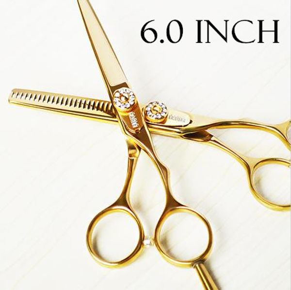 

professional 440c 9cr13 6.0 & 5.5 inch thinning shears cutting barber cut hair scissors set hairdressing scissors ing