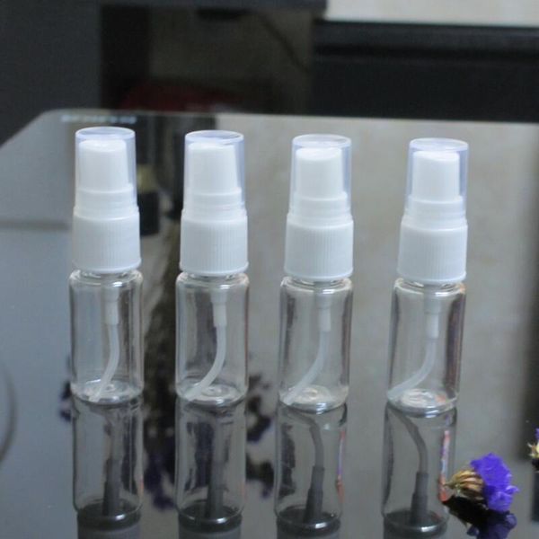 Flacone spray vuoto in plastica trasparente da 20 ml (0,66 once, meno di 1 oz) per la pulizia, i viaggi, gli oli essenziali, i profumi