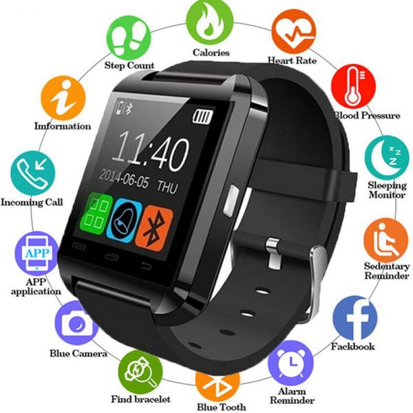 

new stylish u8 bluetooth smart watch for iphone ios android watches wear clock wearable device smartwatch pk easy to wear