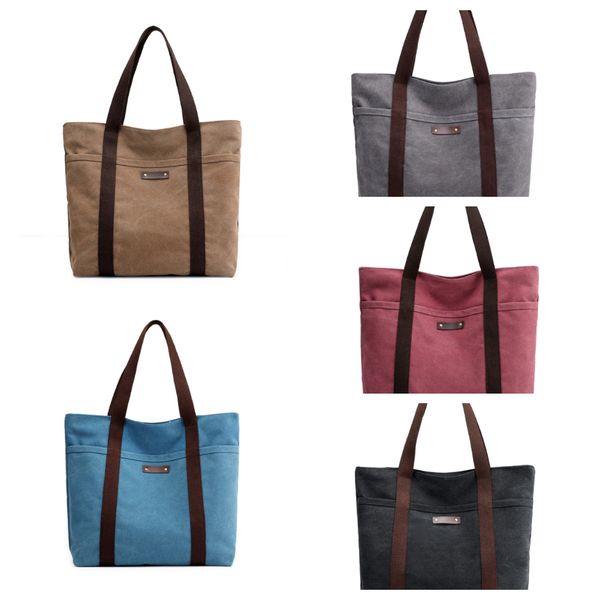 

lady casual thick canvas handbag womens travel shoulder bags designer shopper bag female tote bag messenger bags bolsos mujer