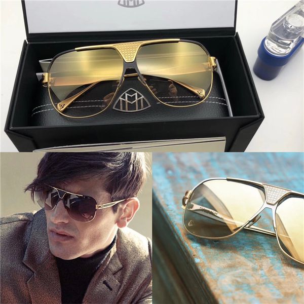 

Luxury k gold men eyewear car brand maybach de igner gla e pilot titanium frame quantity outdoor uv400 ungla e b g b z15