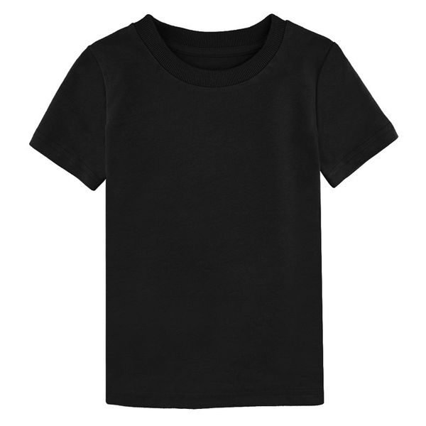 2020 Baby Boy Girl Solid Color T Shirts Kids Heavy Cotton Tshirt