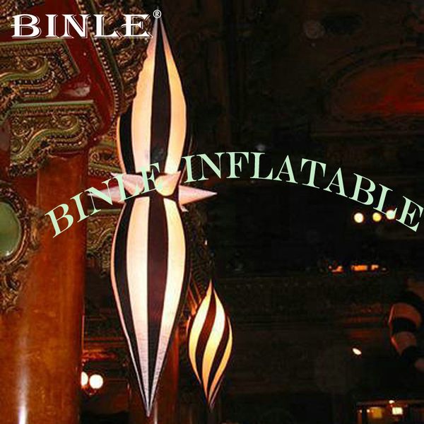 

2pcs рекламы гигантского воздушного шара водить висят надувной с белыми и черными полосами надувного рождественских украшений мяча для прода