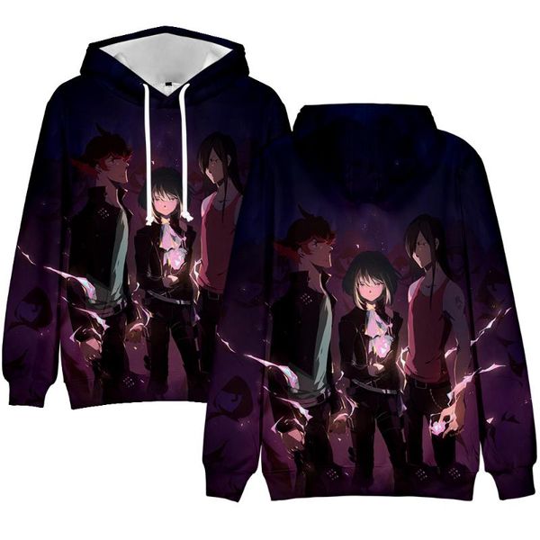 

new promare hoodie sweatshirt boys/girls kids/size fashion harajuku pullovers casual anime 3d hoodies streetwear clothes, Black
