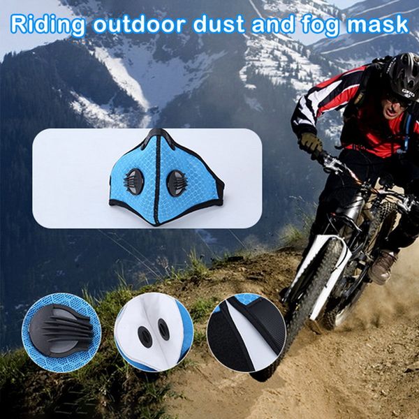 

Cycling Face Outdoor Sports Training Mask PM2.5 Anti-pollution Running Mask Activated Carbon Filter Washable Mask FY9075