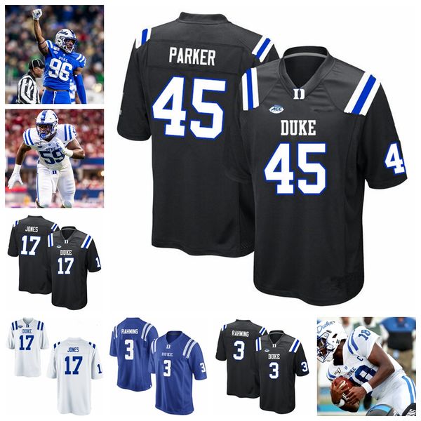 

duke blue devils jerseys t.j. rahming jersey myles hudzick johnathan lloyd nicodem pierre aaron young 2020 football jerseys custom stitched, Black