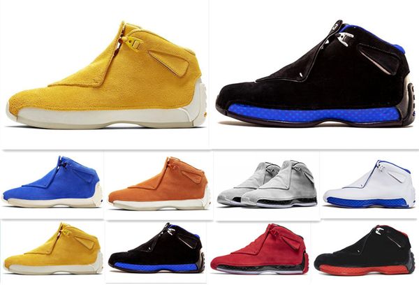 

blue yellow orange suede 18s basketball shoes defining moments mens toro red black royal 18 xviii cool grey sports sneakers 7-13