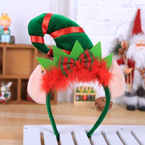 

christmas hat xmas christmas decorations for home headband santa xmas party decor double hair band clasp head hoop