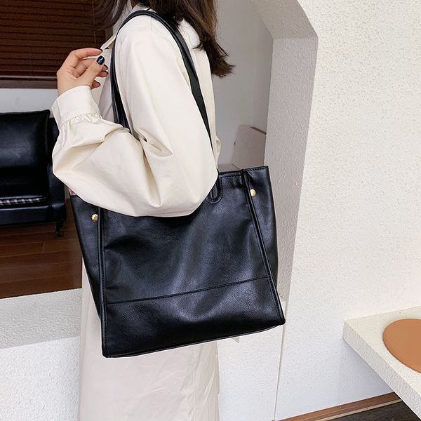 

женская сумка 2019 осень и зима версия большой емкости tot сумка женщина мода простые темперамент одно плечо