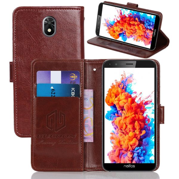 

gucoon classic wallet cover for tp-link neffos c5 plus case pu leather vintage flip case fashion phone bag