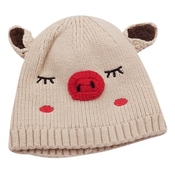 

baby beanie kids hat boy hats girls winter cap toddler girl knitted newborn boys cute cartoon soft knit caps children hat, Yellow