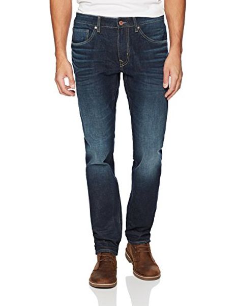 

denim garage classics men's slim-fit stretch jean deep blue