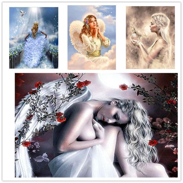

5d diy diamond painting full square/round cross stitch diamond embroidery beauty angel rhinestone pictures art home decor gift